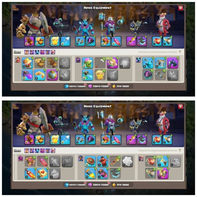 TH17 ALMOST MAX ID⚡️7 EPIC EQUIPMENT⚡️XP-206⚡️HERO 69-92-56-33-24-7⚡️FREE  NAME CHANGE⚡️ MAGIC ITEMS⚡️ 274 CWL MEDALS⚡️OP LAB⚡️INSTANT DELIVERY 🚚 image 3