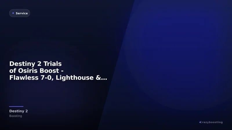 Destiny 2 Trials of Osiris Boost - Flawless 7-0, Lighthouse & Engram Farm PC PS Xbox