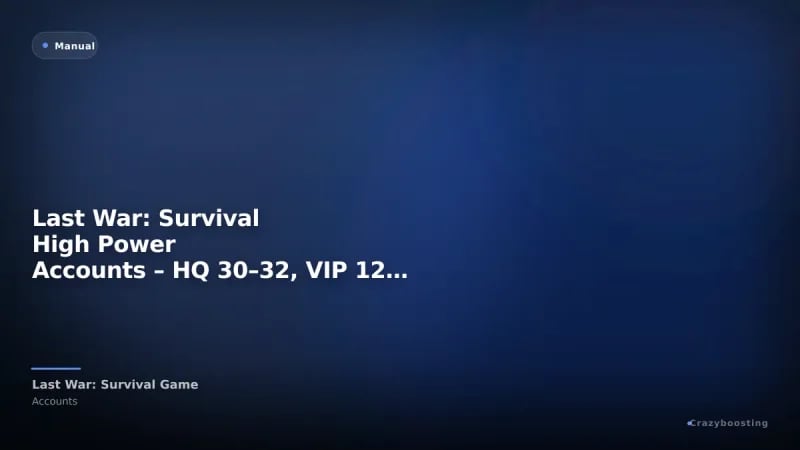 Last War: Survival High Power Accounts – HQ 30–32, VIP 12–13, UR Heroes