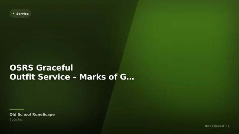 OSRS Graceful Outfit Service – Marks of Grace Farming