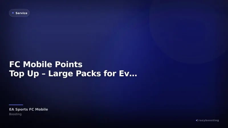 FC Mobile Points Top Up – Large Packs for Events & Star Pass