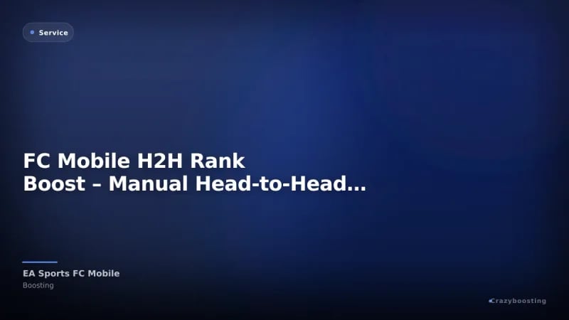FC Mobile H2H Rank Boost – Manual Head-to-Head Progress