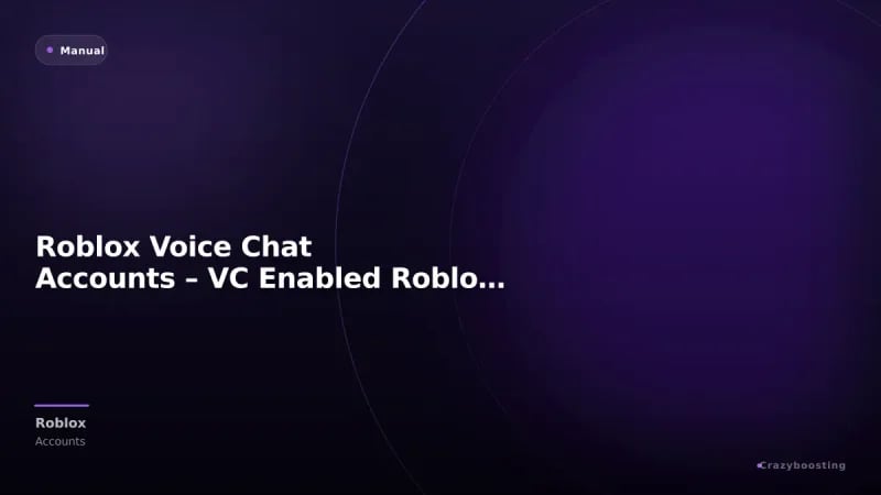 Roblox Voice Chat Accounts – VC Enabled Roblox Accounts