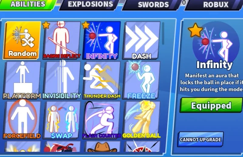 selling blade ball account with infinity