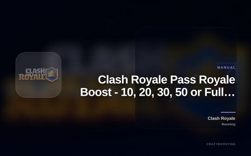 Clash Royale Pass Royale Boost - 10, 20, 30, 50 or Full Pass Levels