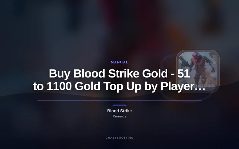 Buy Blood Strike Gold - 51 to 1100 Gold Top Up by Player ID