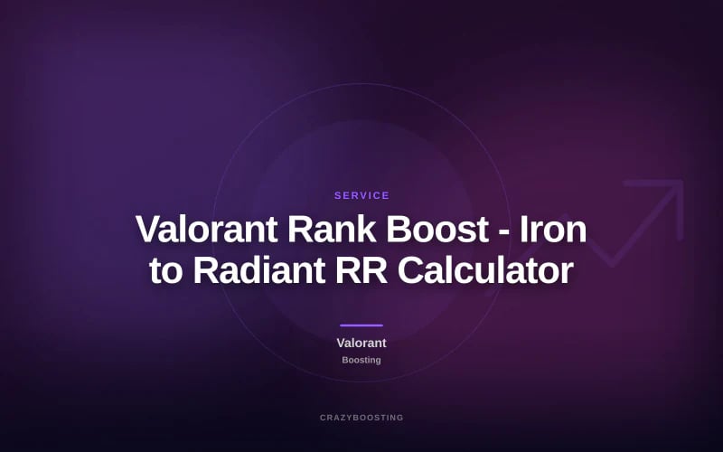 Valorant Rank Boost - Iron to Radiant RR Calculator